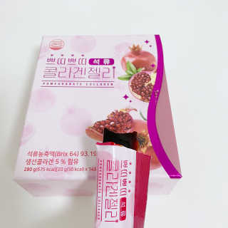 헬스업_쁘띠쁘띠석류콜라겐젤리_20g x 14포 — 5점을 준 리뷰어가 2020년 9월 올린 사용 사진