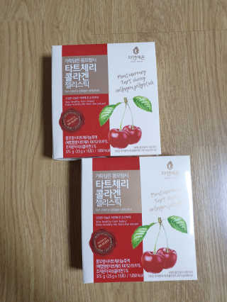 자연에온 가득담은 몽모랑시 타트체리 콜라겐 젤리스틱 — 5점을 준 리뷰어가 2020년 12월 올린 사용 사진