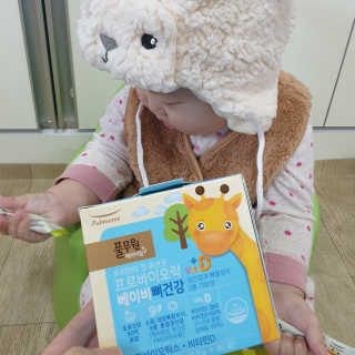 [풀무원베이비밀] 프로바이오락 베이비 유산균 SET — 5점을 준 리뷰어가 2020년 11월 올린 사용 사진