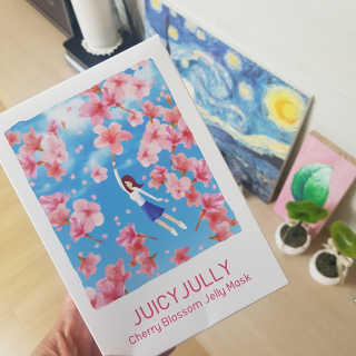 쥬시줄리 체리블라썸 젤리겔 마스크 — 4점을 준 리뷰어가 2020년 4월 올린 사용 사진