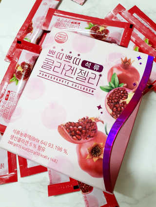 헬스업_쁘띠쁘띠석류콜라겐젤리_20g x 14포 — 5점을 준 리뷰어가 2020년 11월 올린 사용 사진