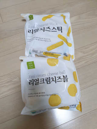 가치식탁 리얼치즈스틱, 리얼크림치즈볼 — 5점을 준 리뷰어가 2020년 8월 올린 사용 사진