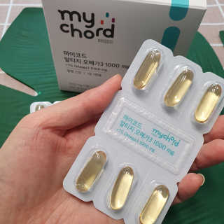 JW중외제약 마이코드 알티지 오메가3 1000 mg — 4점을 준 리뷰어가 2020년 8월 올린 사용 사진
