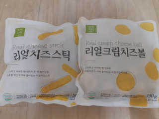 가치식탁 리얼치즈스틱, 리얼크림치즈볼 — 5점을 준 리뷰어가 2020년 10월 올린 사용 사진