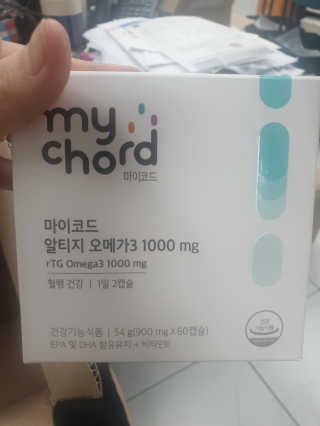 JW중외제약 마이코드 알티지 오메가3 1000 mg — 4점을 준 리뷰어가 2020년 8월 올린 사용 사진