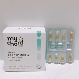 JW중외제약 마이코드 알티지 오메가3 1000 mg — 4점을 준 리뷰어가 2020년 8월 올린 사용 사진