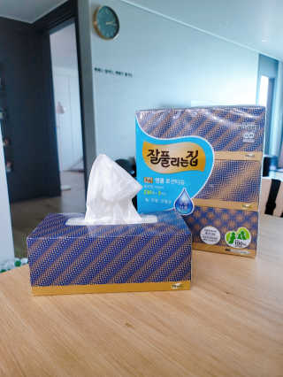 잘풀리는집 부드러운 모이스처 보습 미용 티슈 230매 — 5점을 준 리뷰어가 2020년 9월 올린 사용 사진