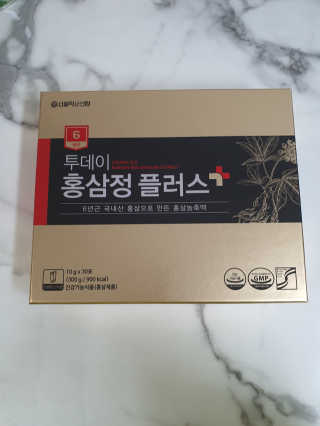 서울약사신협_투데이홍삼정플러스스틱_10g x 30포 — 5점을 준 리뷰어가 2020년 12월 올린 사용 사진