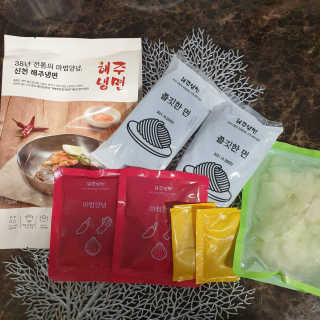 [해주냉면] 신천맛집 매운 비빔냉면 2인분 + 무절임 — 5점을 준 리뷰어가 2020년 5월 올린 사용 사진