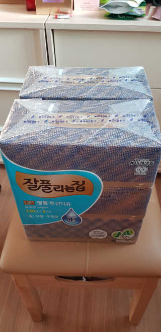 잘풀리는집 부드러운 모이스처 보습 미용 티슈 230매 — 5점을 준 리뷰어가 2020년 9월 올린 사용 사진