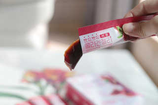 헬스업_쁘띠쁘띠석류콜라겐젤리_20g x 14포 — 5점을 준 리뷰어가 2020년 10월 올린 사용 사진