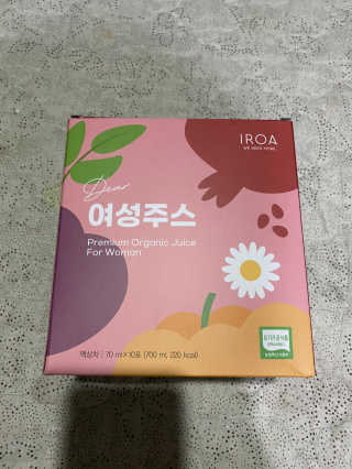 이로아 디어 여성주스_10포 — 5점을 준 리뷰어가 2020년 11월 올린 사용 사진