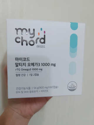 JW중외제약 마이코드 알티지 오메가3 1000 mg — 5점을 준 리뷰어가 2020년 9월 올린 사용 사진