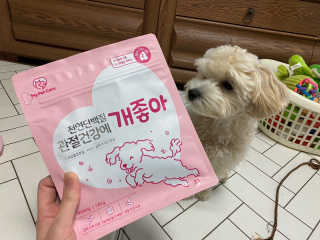 My Pet Care 천연단백질 관절건강에 개좋아 — 5점을 준 리뷰어가 2020년 12월 올린 사용 사진