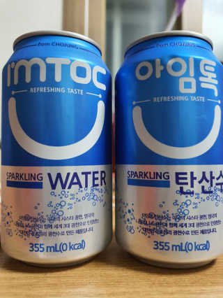 일화 아임톡 탄산수 355ml X 24캔 — 5점을 준 리뷰어가 2020년 4월 올린 사용 사진