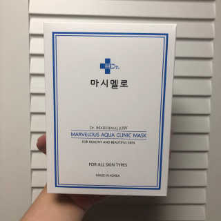 닥터마시멜로 닥터마스멜로 마블러스 아쿠아 클리닉 마스크 — 3.5점을 준 리뷰어가 2020년 8월 올린 사용 사진