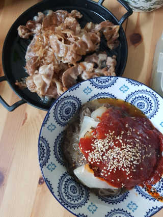 [해주냉면] 신천맛집 매운 비빔냉면 2인분 + 무절임 — 3점을 준 리뷰어가 2020년 5월 올린 사용 사진