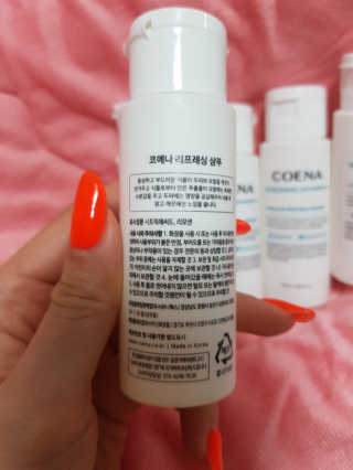 코에나샴푸 자연유래 식물성 코에나 샴푸 50ml — 3.5점을 준 리뷰어가 2020년 4월 올린 사용 사진