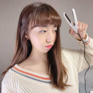 모즈헤어 휴대용 미니 고데기 — 5점을 준 리뷰어가 2020년 10월 올린 사용 사진
