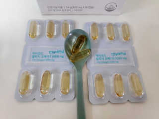 JW중외제약 마이코드 알티지 오메가3 1000 mg — 5점을 준 리뷰어가 2020년 7월 올린 사용 사진