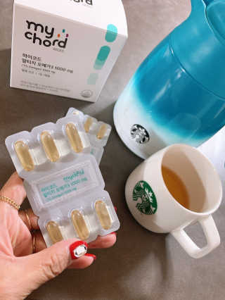 JW중외제약 마이코드 알티지 오메가3 1000 mg — 5점을 준 리뷰어가 2020년 9월 올린 사용 사진