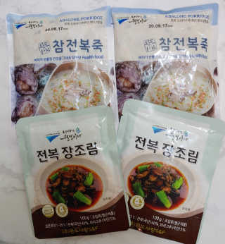 바다는다웰빙이다 완도사랑 전복죽 250g - 2팩 + 전복장조림 2팩 — 5점을 준 리뷰어가 2020년 9월 올린 사용 사진