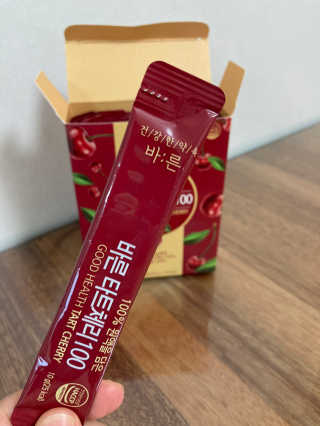건강한약속 바른 바른 타트체리100 — 5점을 준 리뷰어가 2020년 7월 올린 사용 사진