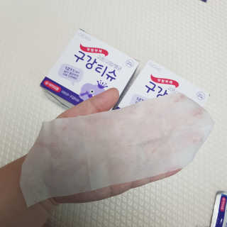 100도 이상에서 삶아 멸균 안심 아이수 구강 티슈 — 5점을 준 리뷰어가 2020년 11월 올린 사용 사진