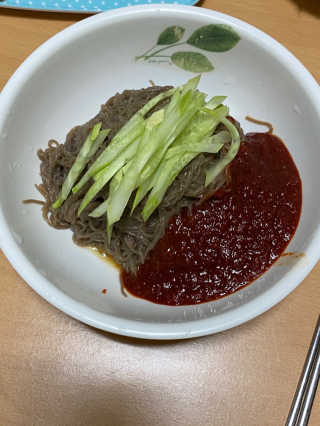 [해주냉면] 신천맛집 매운 비빔냉면 2인분 + 무절임 — 5점을 준 리뷰어가 2020년 5월 올린 사용 사진