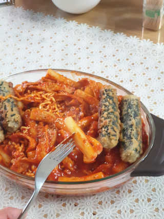 화곡미담 옛날 떡볶이 — 5점을 준 리뷰어가 2020년 4월 올린 사용 사진