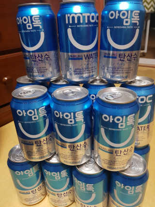 일화 아임톡 탄산수 355ml X 24캔 — 5점을 준 리뷰어가 2020년 4월 올린 사용 사진