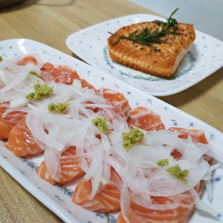 동원산업 항공직송 동원생연어_400g — 5점을 준 리뷰어가 2020년 5월 올린 사용 사진