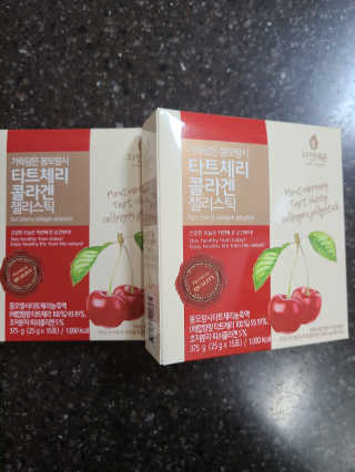 자연에온 가득담은 몽모랑시 타트체리 콜라겐 젤리스틱 — 5점을 준 리뷰어가 2020년 12월 올린 사용 사진
