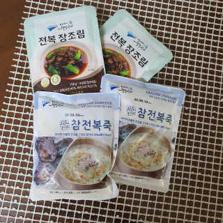 바다는다웰빙이다 완도사랑 전복죽 250g - 2팩 + 전복장조림 2팩 — 4점을 준 리뷰어가 2020년 8월 올린 사용 사진