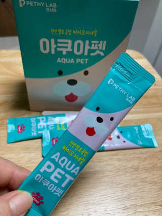 펫시랩 반려견용 액상 프리바이오틱스 아쿠아펫 — 5점을 준 리뷰어가 2020년 12월 올린 사용 사진
