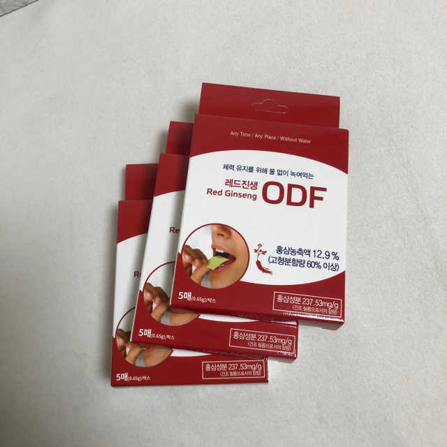 레드 진생 ODF 3박스 리뷰 사진