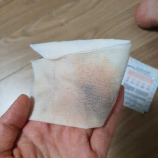 디레시피 세안이 필요없는 순한 클렌징 티슈 — 3점을 준 리뷰어가 2020년 12월 올린 사용 사진