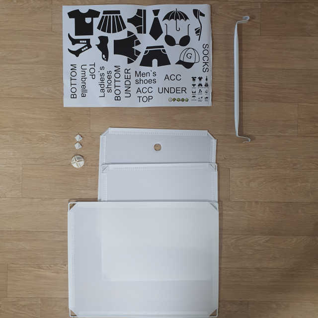 DIY 조립식 스티커  8칸 수납장 옷장 수납박스 정리함 리뷰 사진