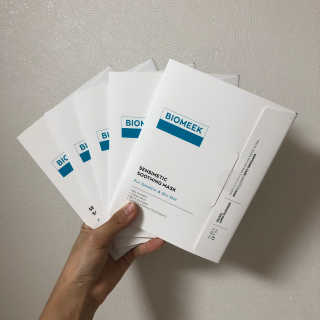 바이오믹 BIOMEEK SENSIMETIC SOOTHING MASK.S — 5점을 준 리뷰어가 2020년 6월 올린 사용 사진
