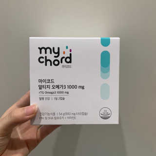 JW중외제약 마이코드 알티지 오메가3 1000 mg — 5점을 준 리뷰어가 2020년 8월 올린 사용 사진