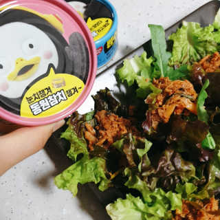 동원참치 펭수참치 — 5점을 준 리뷰어가 2020년 6월 올린 사용 사진