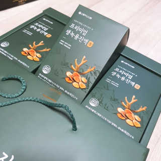서울약사신협 약사신협_생녹용 진액_70ml x 30포 — 5점을 준 리뷰어가 2020년 10월 올린 사용 사진