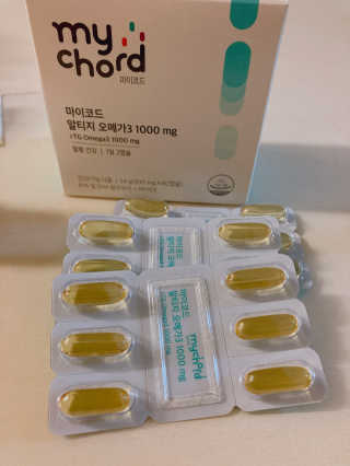 JW중외제약 마이코드 알티지 오메가3 1000 mg — 4.5점을 준 리뷰어가 2020년 8월 올린 사용 사진