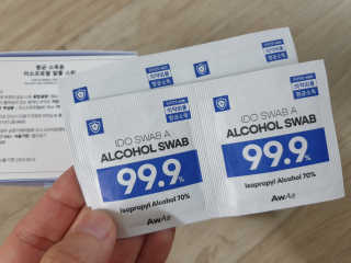어웨이크어슬립 [AWAS] 알콜스왑 100매 + 세니타이저겔 50매 위생세트 — 5점을 준 리뷰어가 2020년 6월 올린 사용 사진