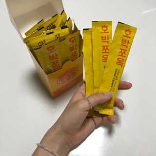 조은약초 국산 늙은 호박즙 호박쪼옥 젤리 20g x 15포 — 3.5점을 준 리뷰어가 2020년 8월 올린 사용 사진