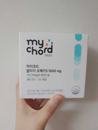 JW중외제약 마이코드 알티지 오메가3 1000 mg — 5점을 준 리뷰어가 2020년 8월 올린 사용 사진