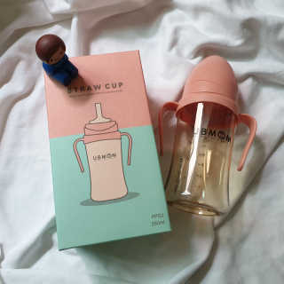 유비맘 샘방지 PPSU 빨대컵_컬러 랜덤 발송 — 5점을 준 리뷰어가 2020년 9월 올린 사용 사진