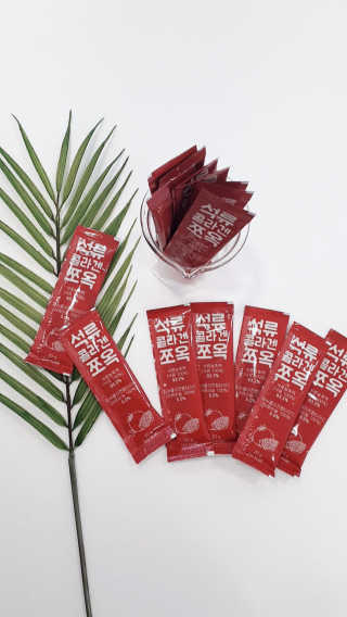 조은약초 석류콜라겐 석류즙 석류쪼옥 젤리 스틱 15포 x 20g — 5점을 준 리뷰어가 2020년 8월 올린 사용 사진