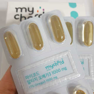 JW중외제약 마이코드 알티지 오메가3 1000 mg — 5점을 준 리뷰어가 2020년 8월 올린 사용 사진