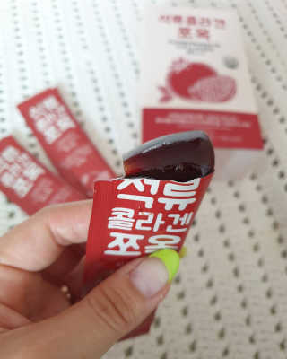 조은약초 석류콜라겐 석류즙 석류쪼옥 젤리 스틱 15포 x 20g — 5점을 준 리뷰어가 2020년 7월 올린 사용 사진